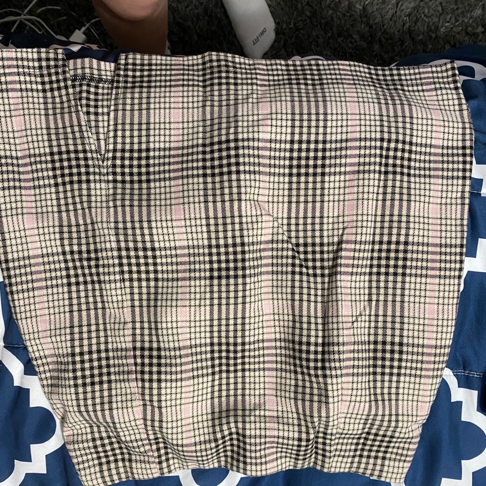 Plaid fitted skirt